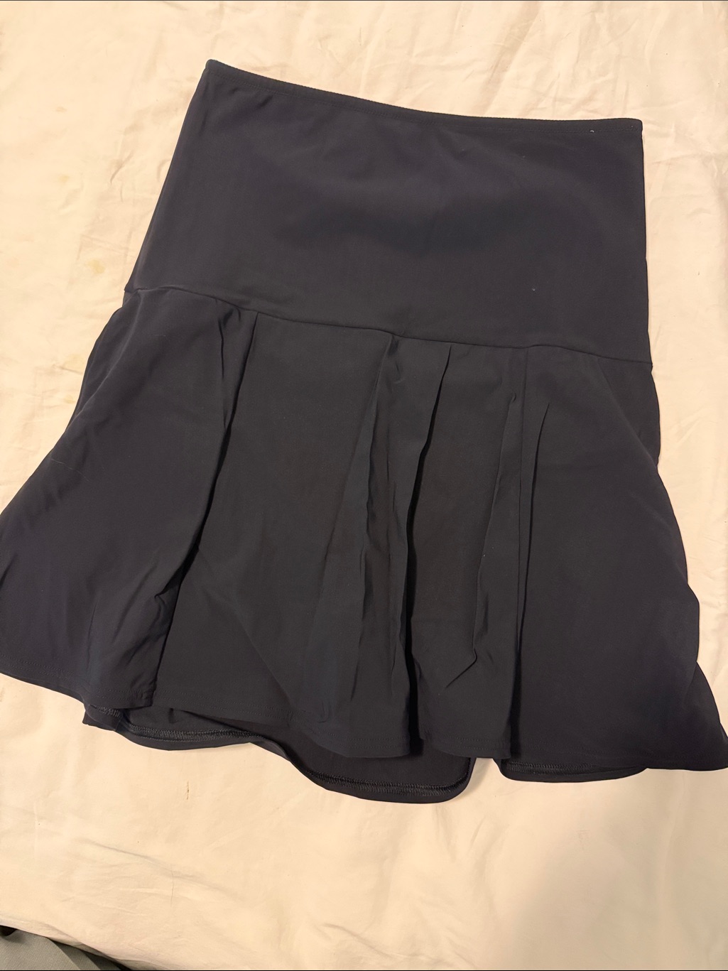 Lands' End Black Ultra High Waist Swim Skirt With Flared Hem